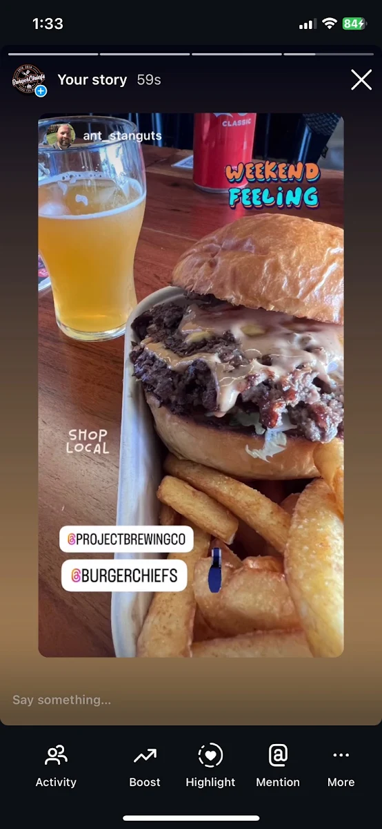 Menu, Burgerchiefs