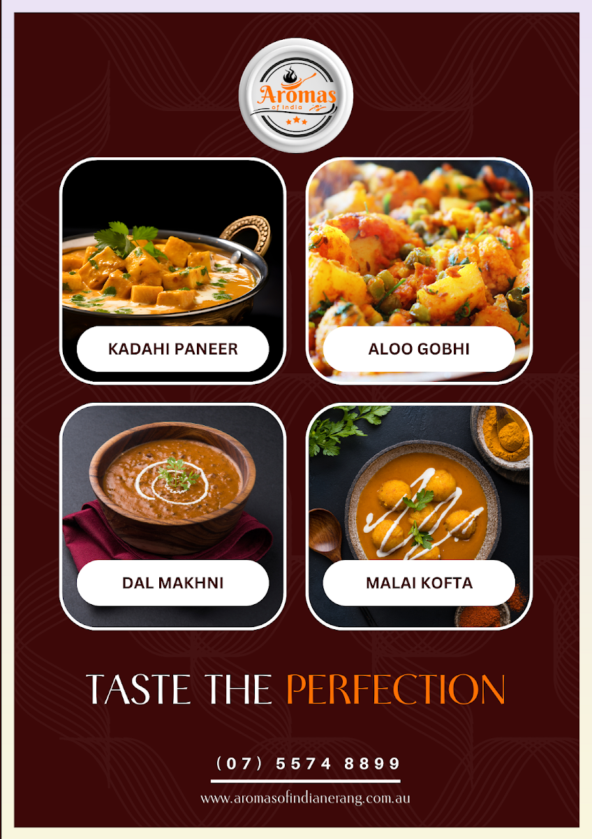 Menu, Aromas of India