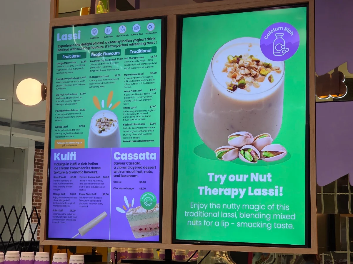 Menu, Lassi Waves