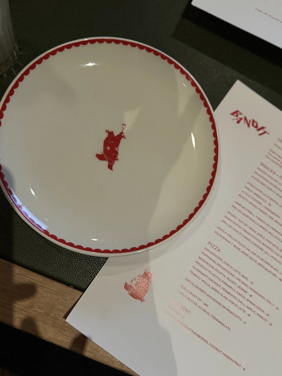 Menu, Bandit Pizza and Wine