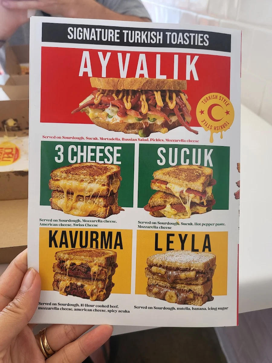 Menu, Deli Melts