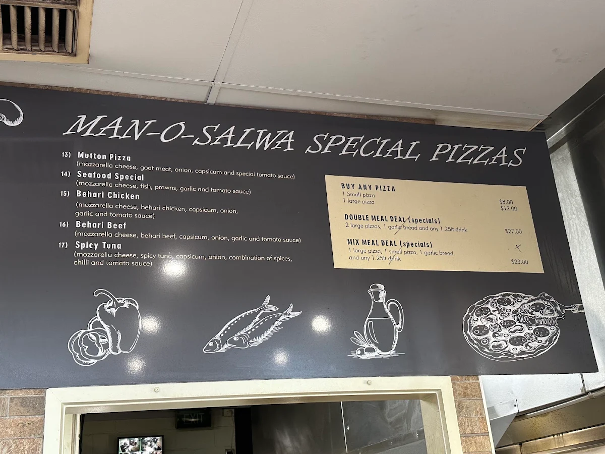 Menu, Clayton Pizza