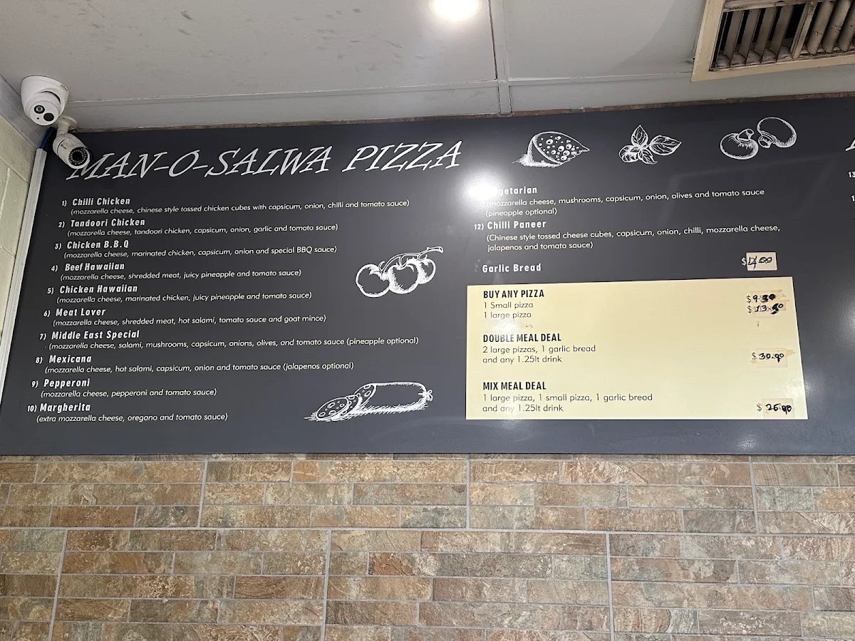 Menu, Clayton Pizza