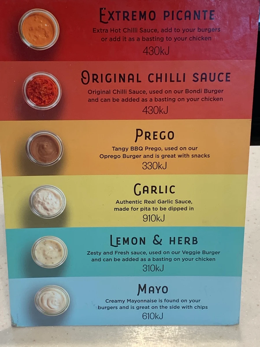 Menu, Oporto Little River Melbourne Bound