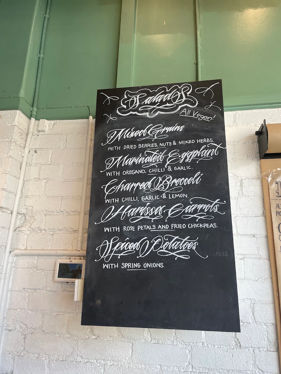 Menu, Just Falafs