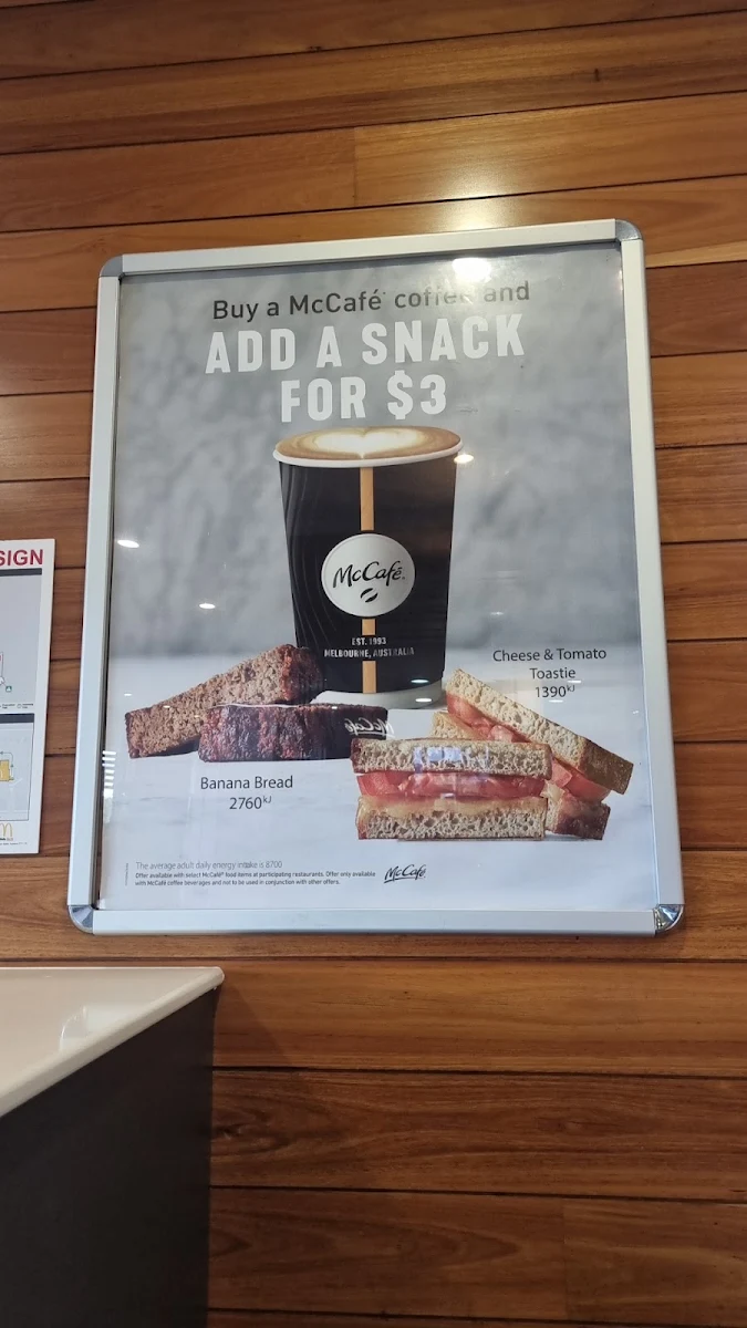 Menu, McDonald's Nerang