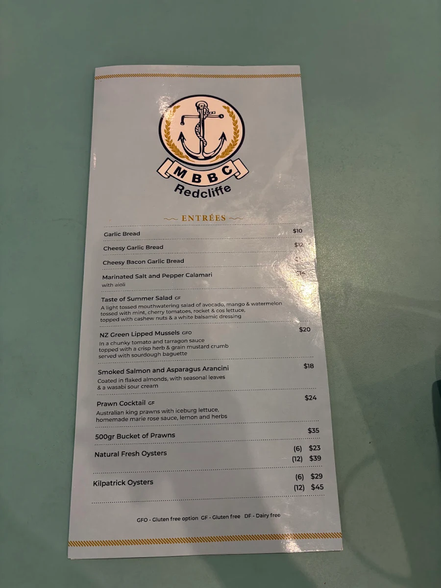 Menu, MBBC