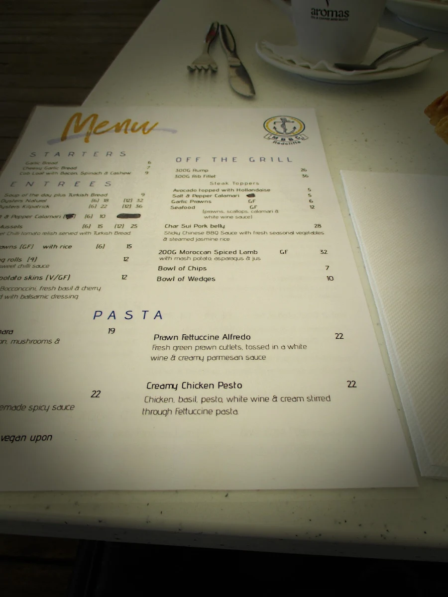 Menu, MBBC