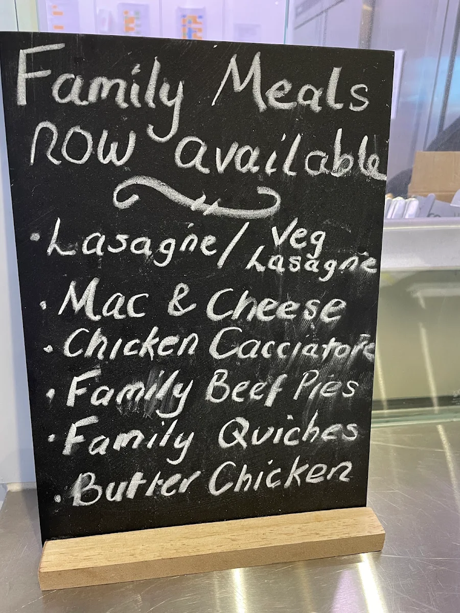 Menu, hole in the wall cafe