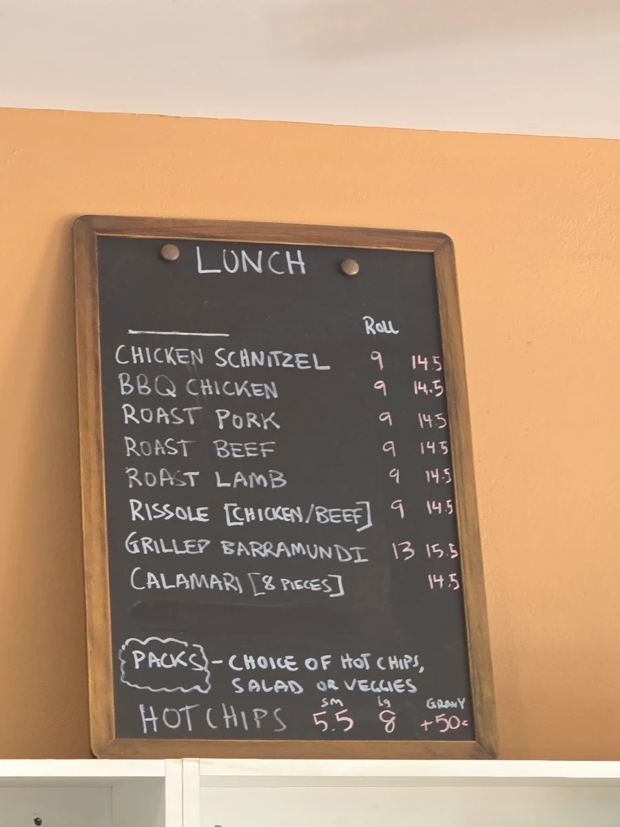Menu, Fremont Cafe
