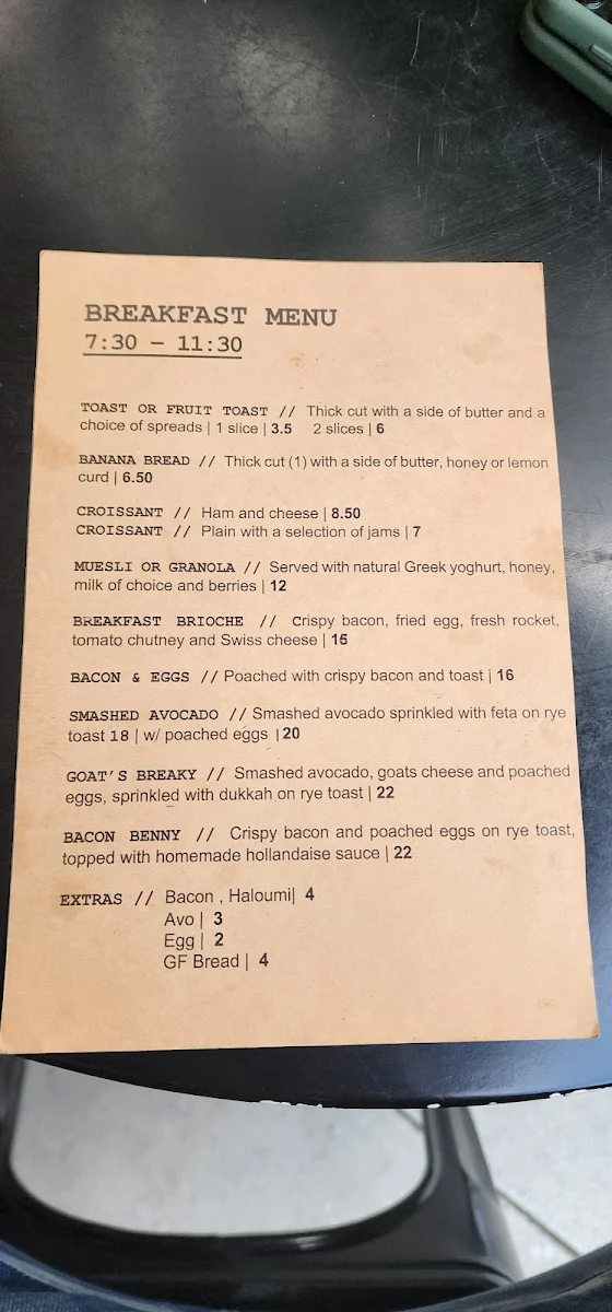 Menu, 33 Chapel