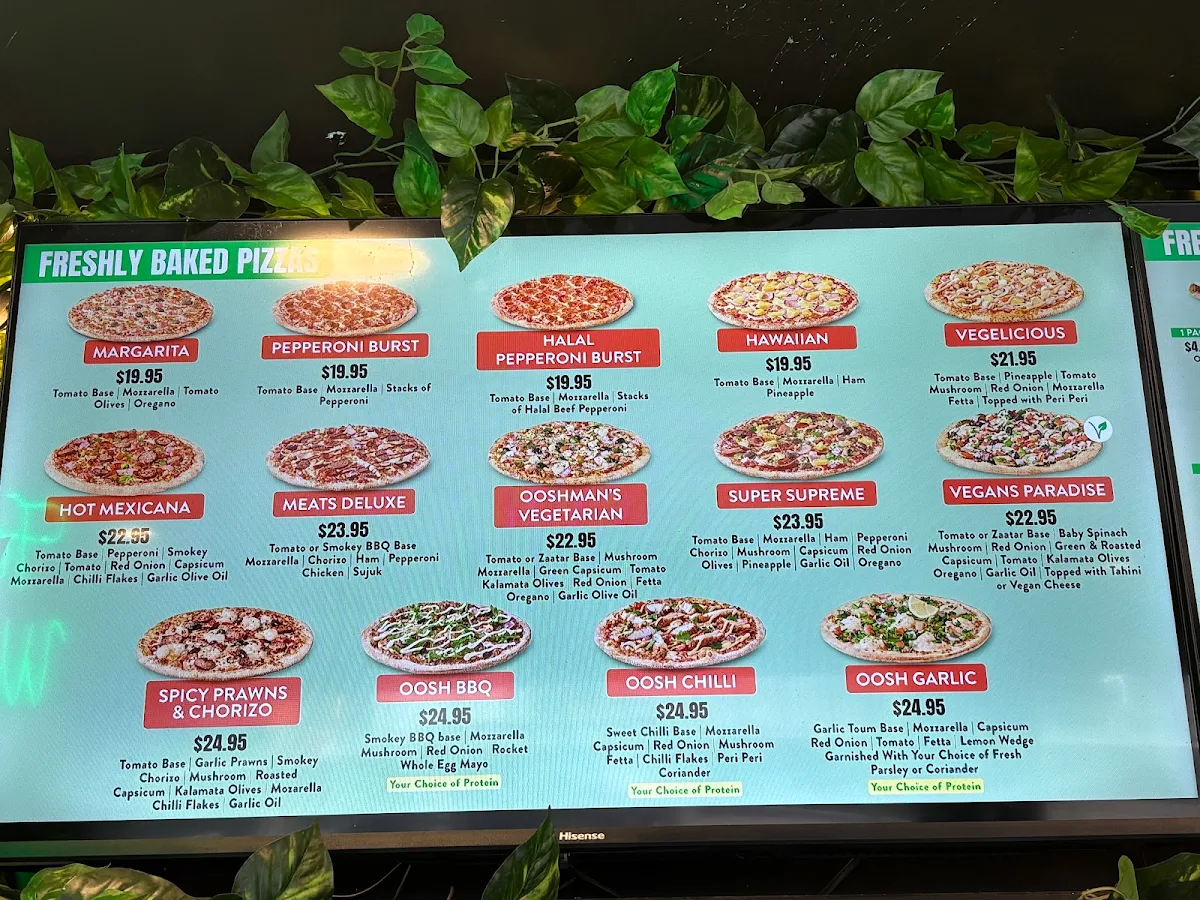 Menu, OOSHMAN Chatswood