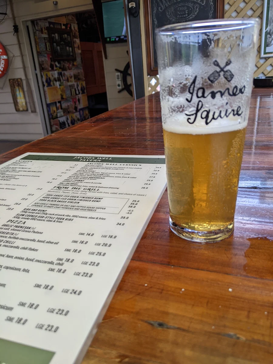 Menu, Jacobs Well Hotel