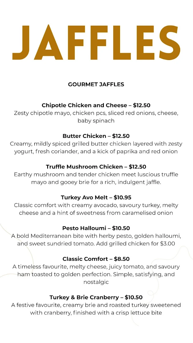 Menu, First Harvest Coffee