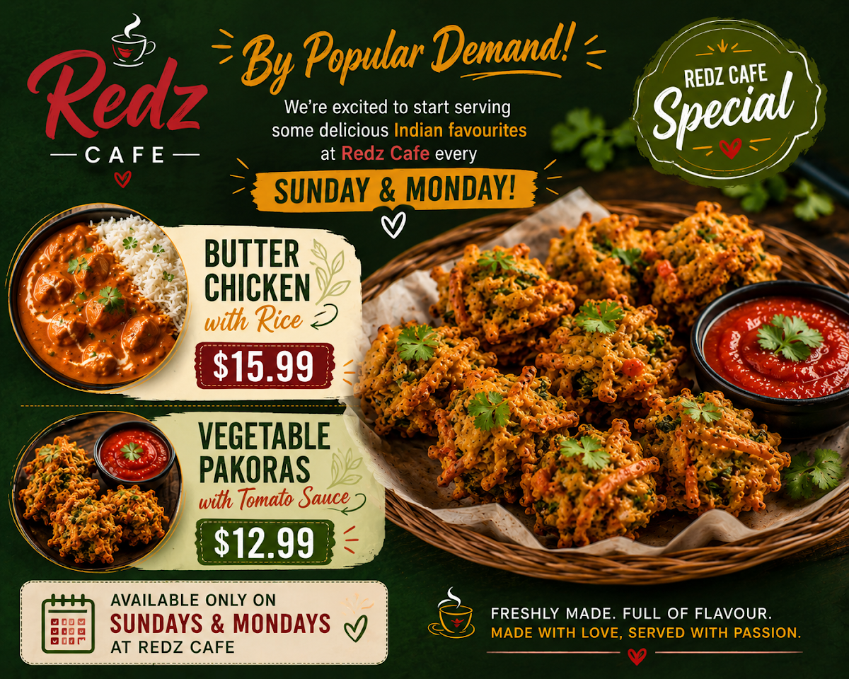 Menu, Redz Café