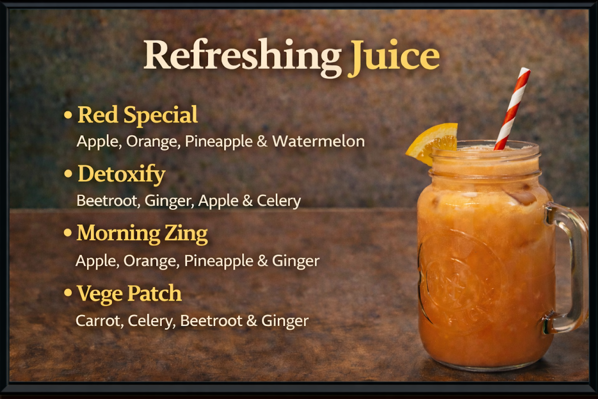 Menu, Redz Café