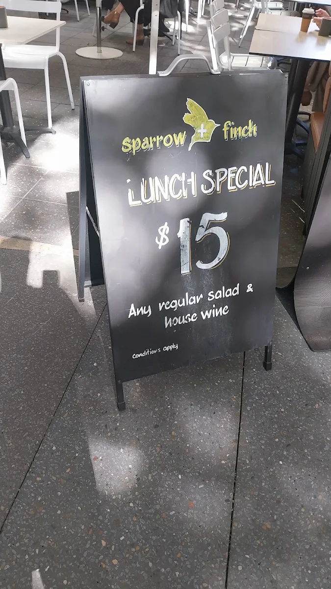 Menu, Sparrow & Finch Espresso