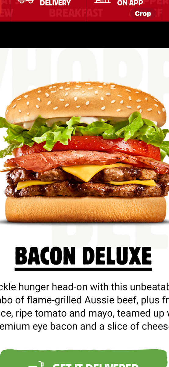 Menu, Hungry Jack's Burgers Mt Gravatt North
