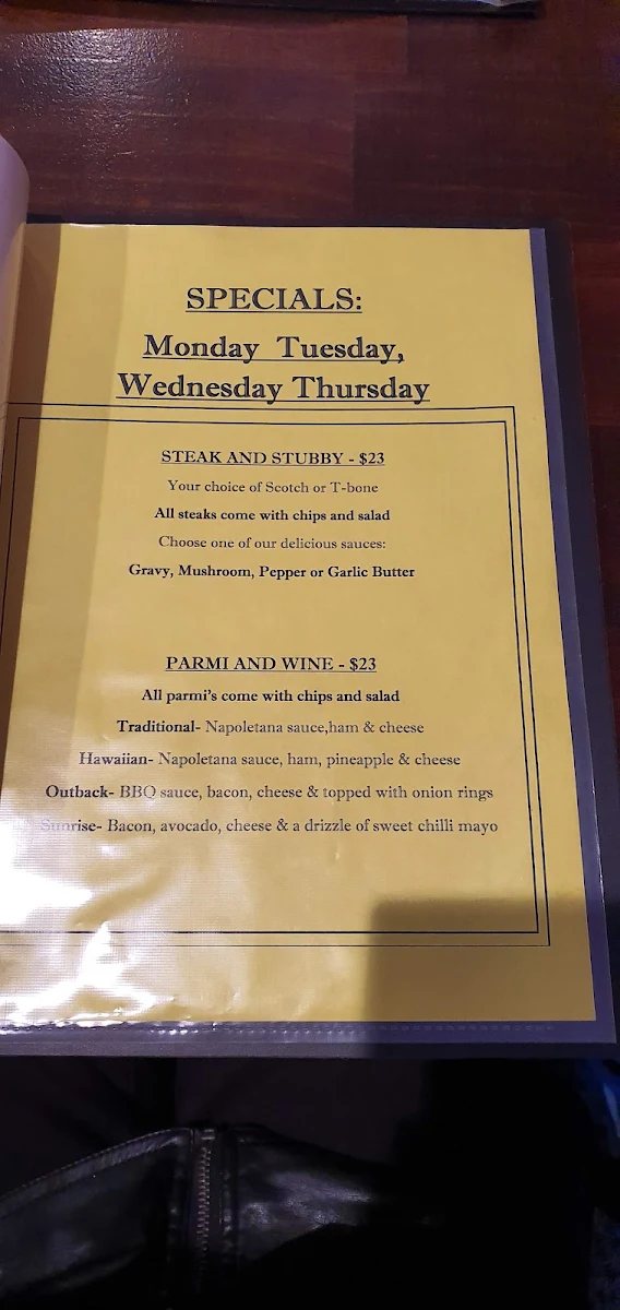 Menu, Ocean Grove Pizza & Pasta