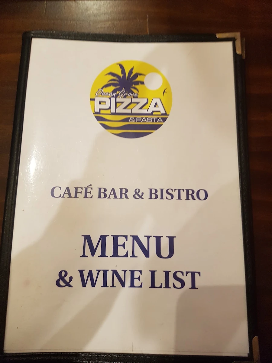 Menu, Ocean Grove Pizza & Pasta