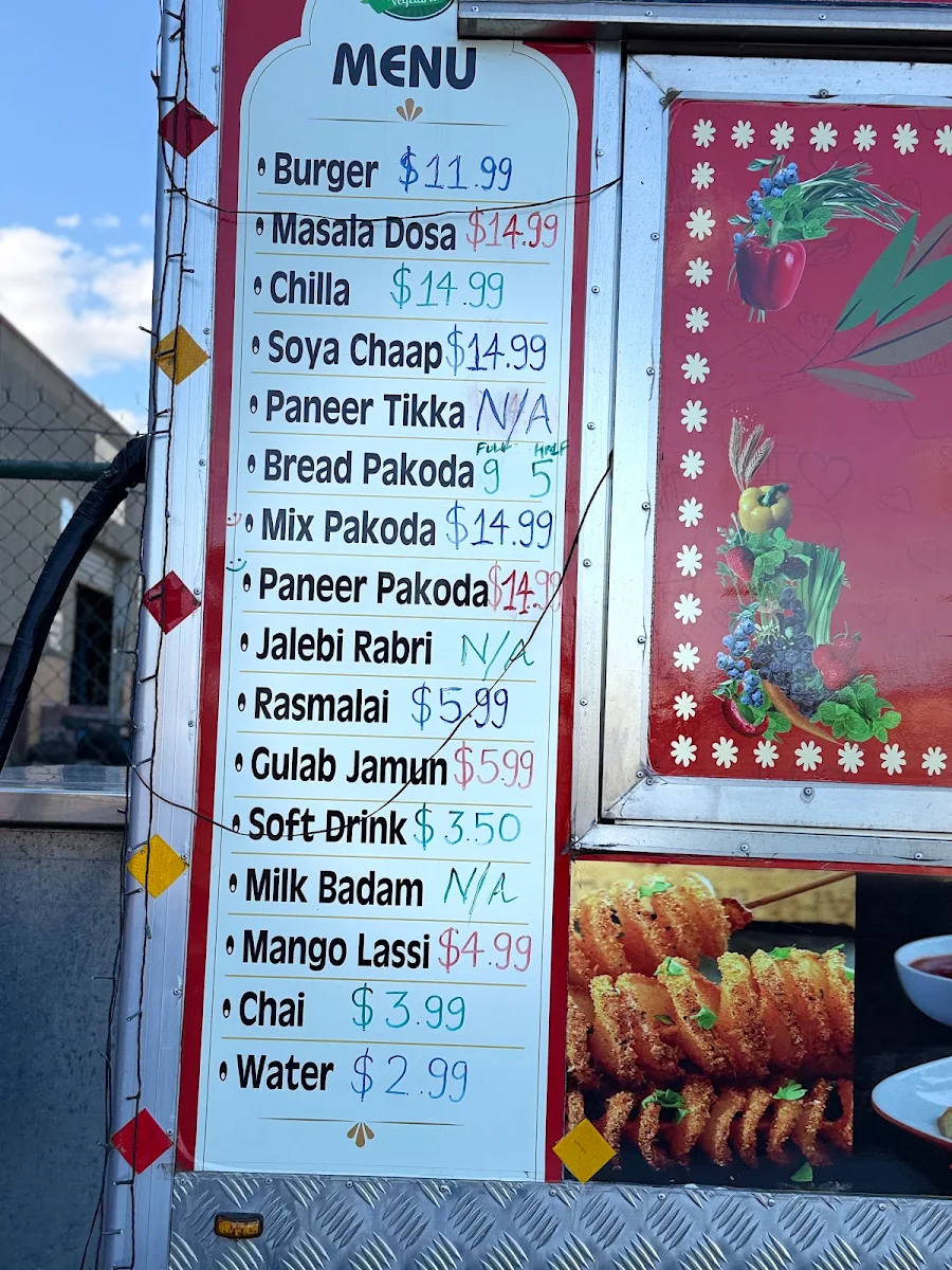 Menu, ROHI INDIAN CATERERS, Best Chole Bhature, pani Puri, gol gappe, Masala dosa, paneer pakoda, pav bhaji, IndoChinese,shakes