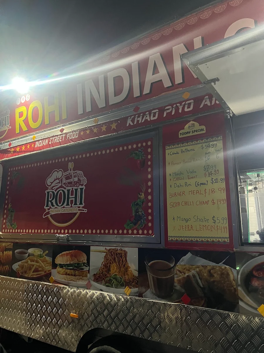 Menu, ROHI INDIAN CATERERS, Best Chole Bhature, pani Puri, gol gappe, Masala dosa, paneer pakoda, pav bhaji, IndoChinese,shakes