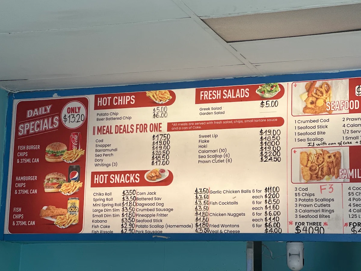 Menu, Crustaceans Seafood