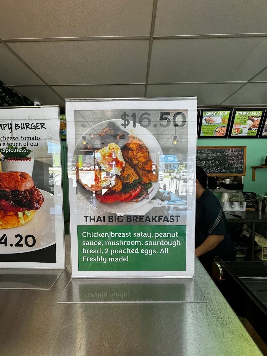 Menu, Tie Twist Cafe