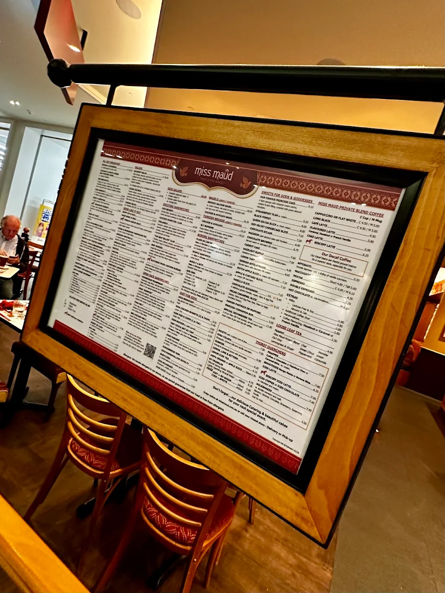 Menu, Miss Maud Karrinyup