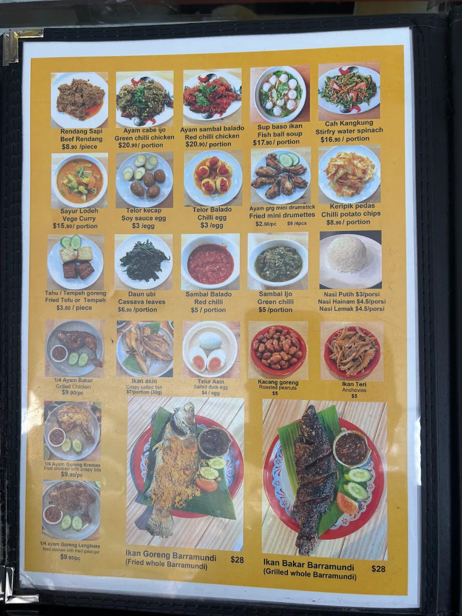 Menu, Medan Ciak SUSSEX ST SYDNEY Indonesian Restaurant