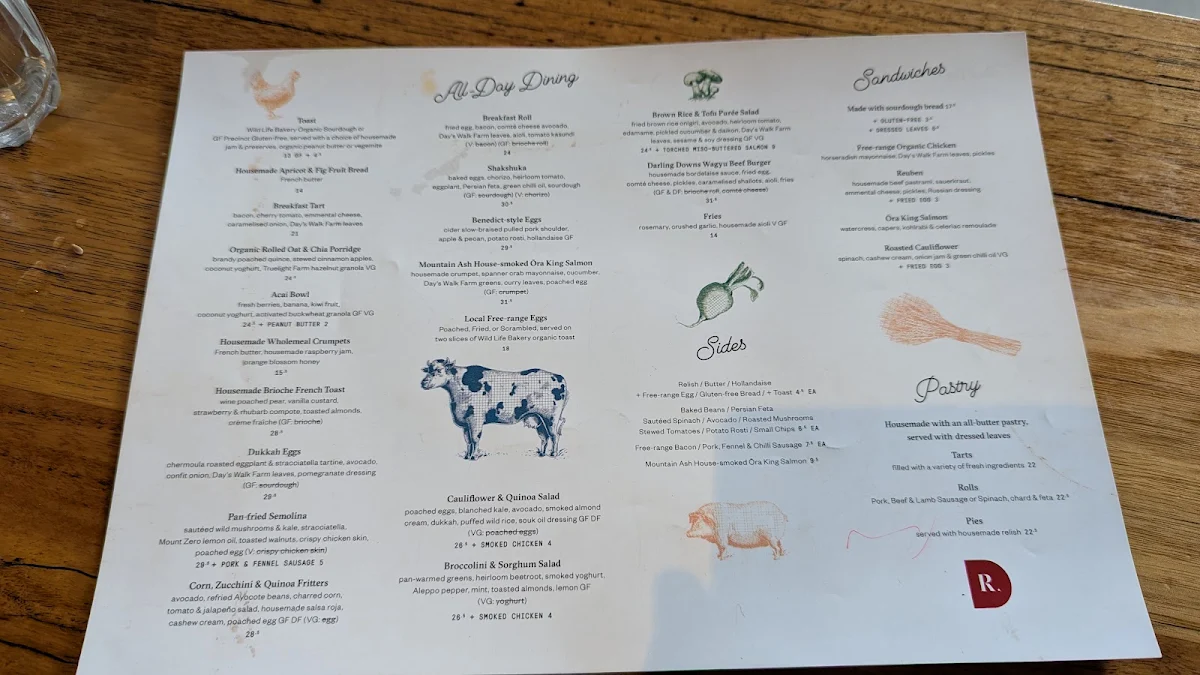 Menu, Red Door Corner Store