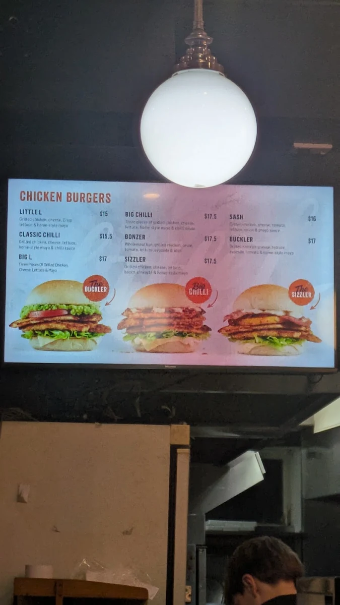 Menu, Little L Burgers