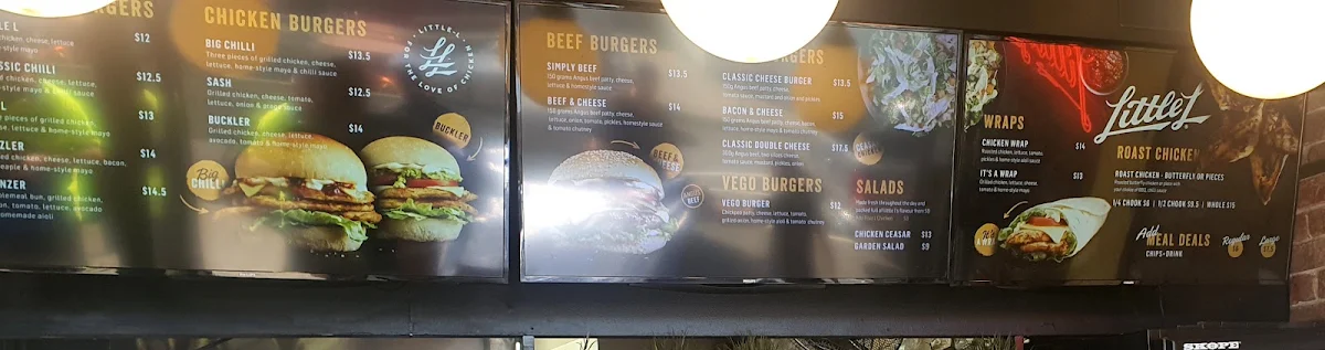 Menu, Little L Burgers