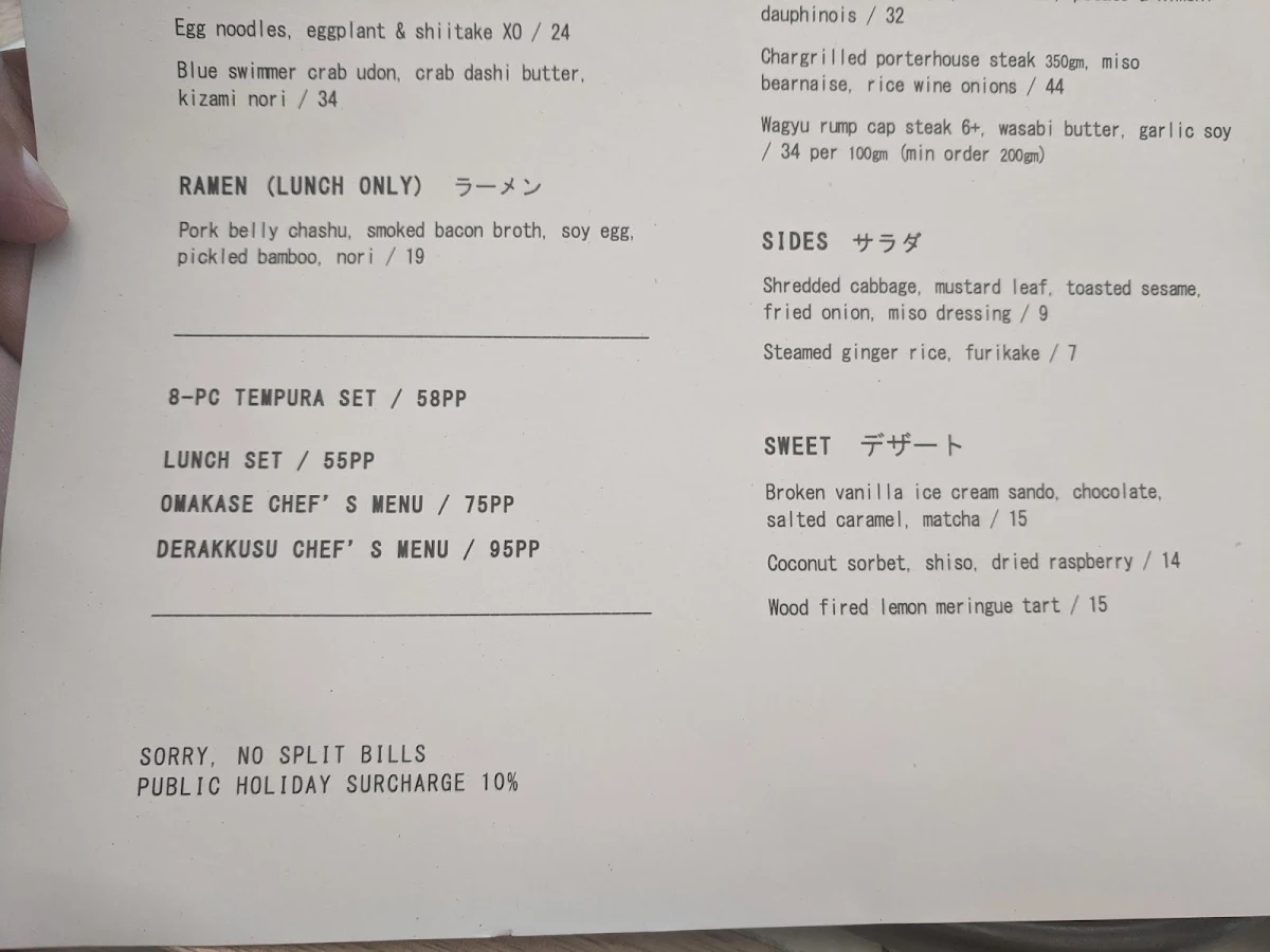 Menu, ShoSho