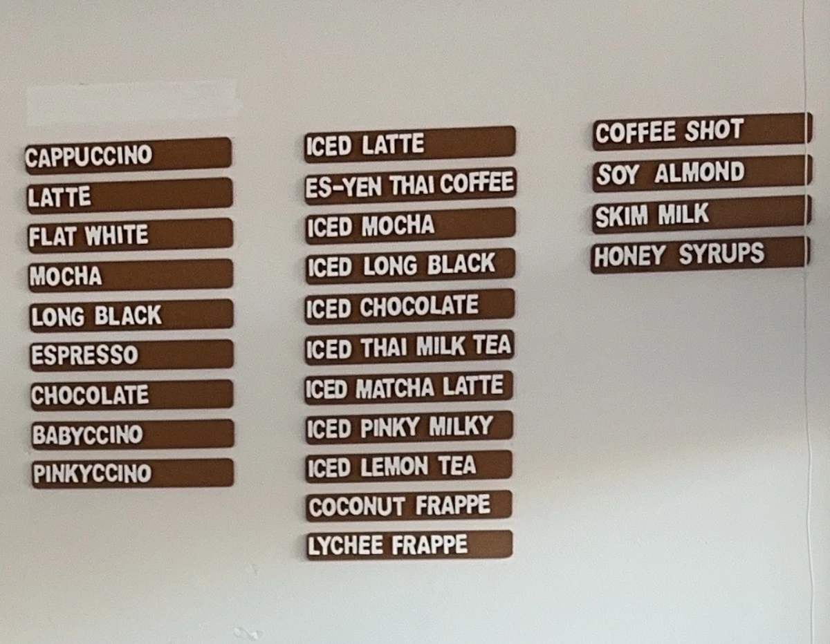 Menu, LITTLE ESPRESSO BAR