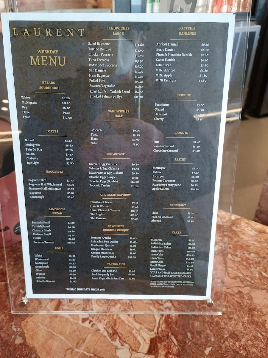 Menu, Laurent