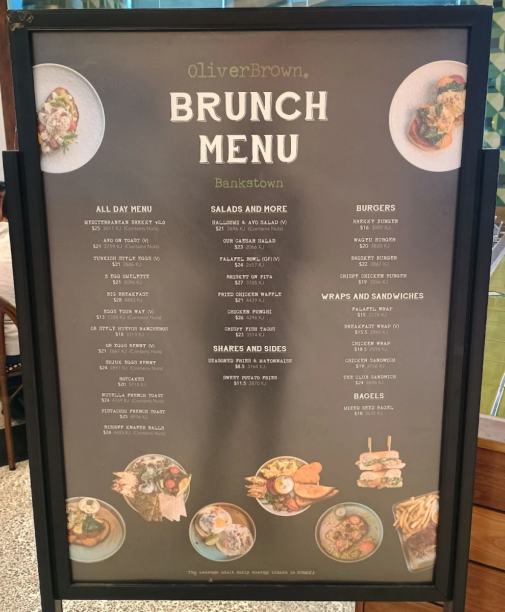 Menu, Oliver Brown