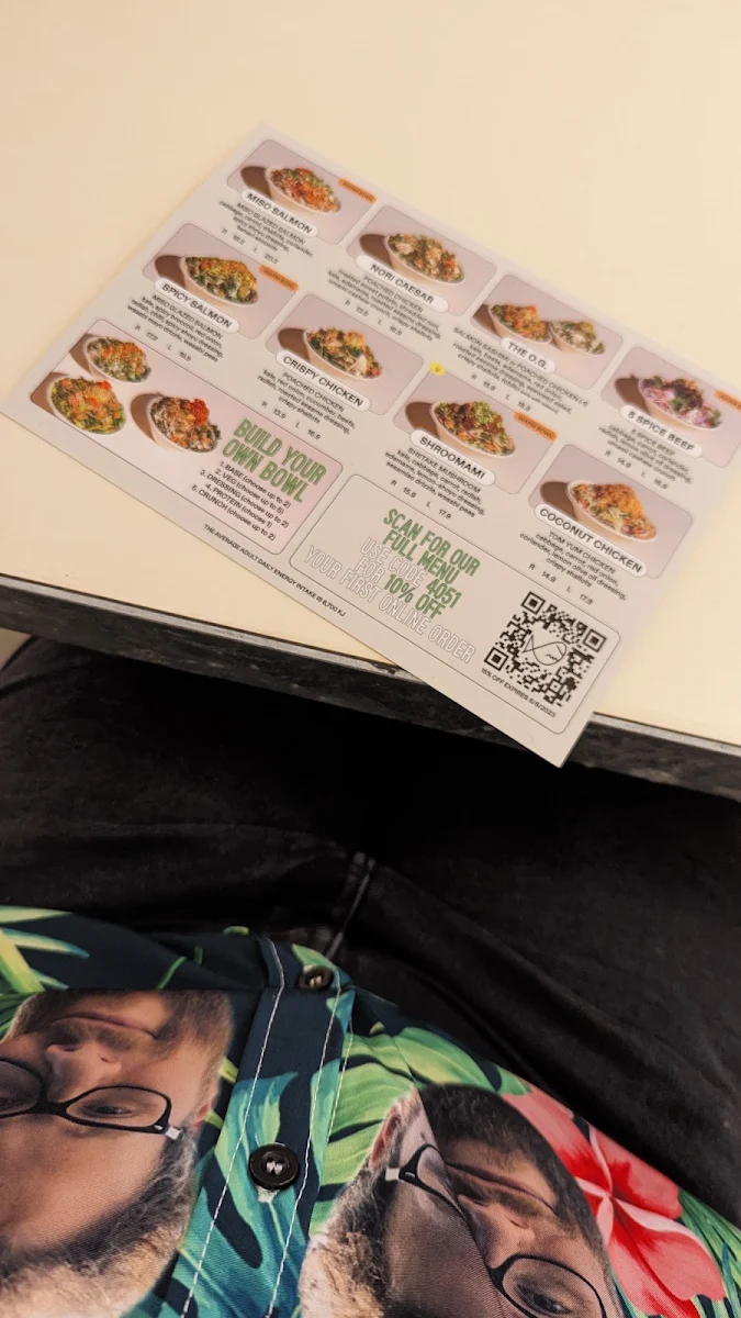 Menu, FISHBOWL - Newmarket