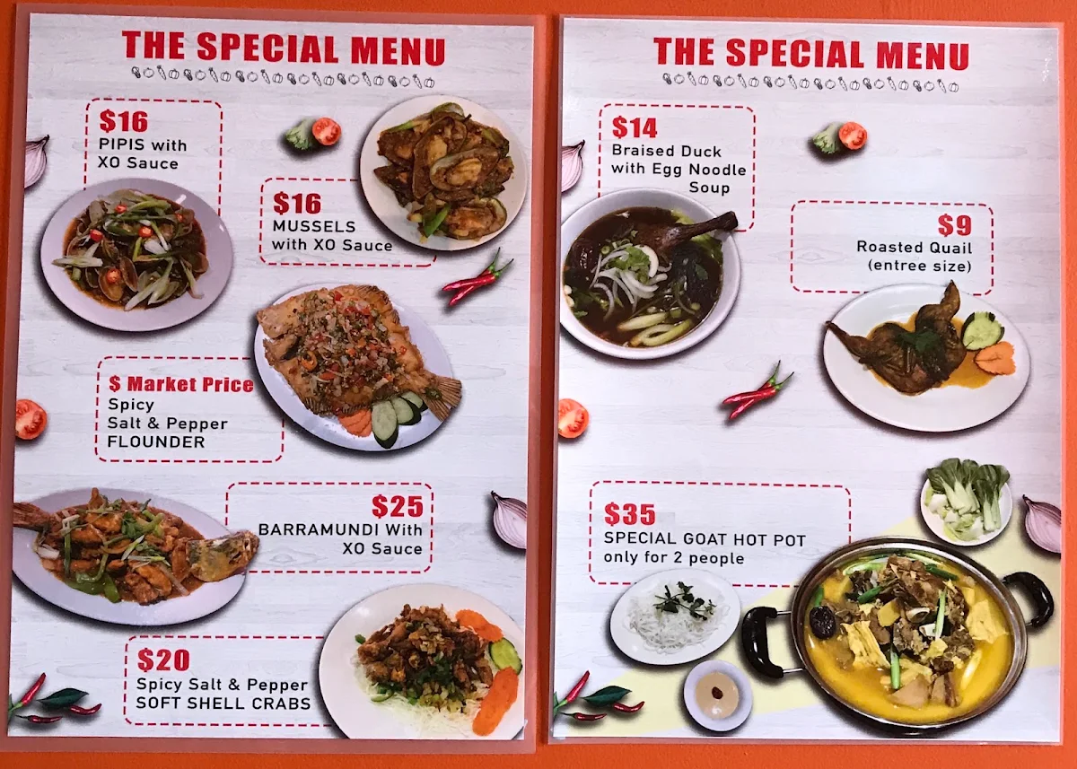 Menu, Pho Minh Long