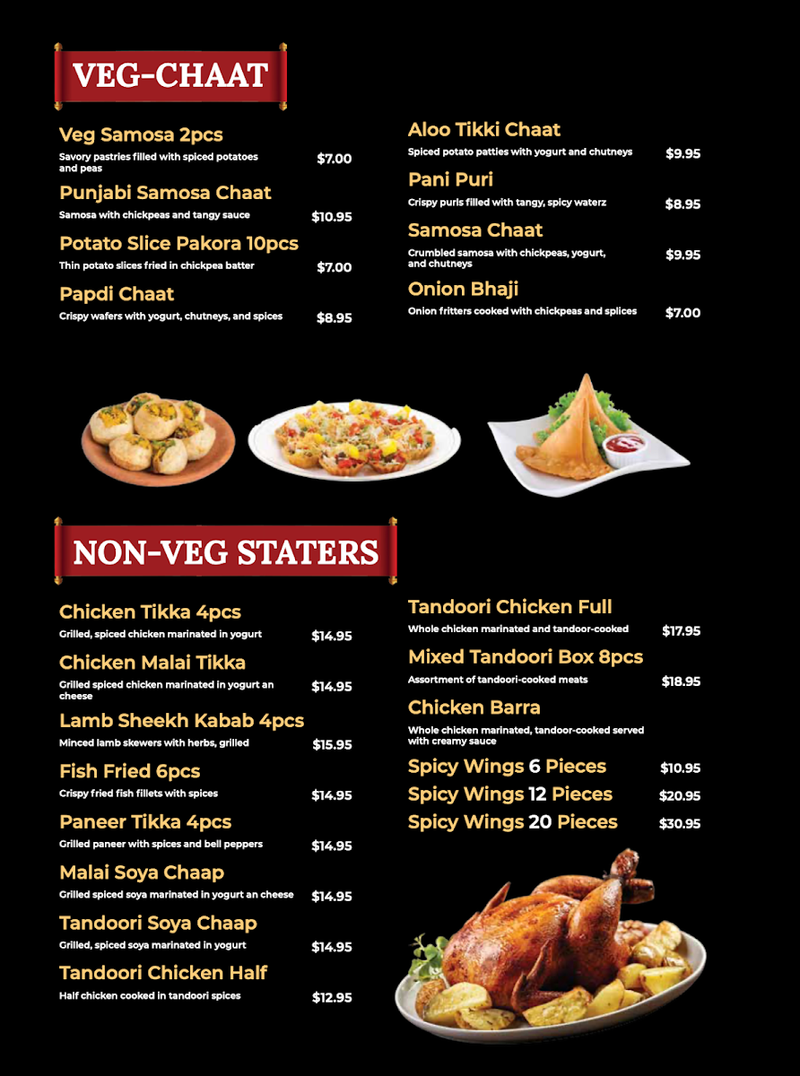 Menu, The Tandoori Box - Virginia