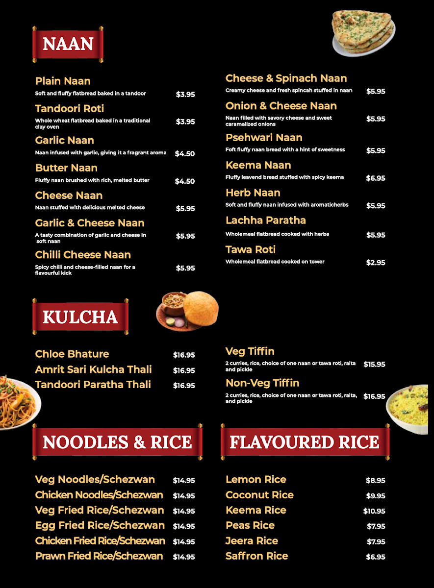 Menu, The Tandoori Box - Virginia