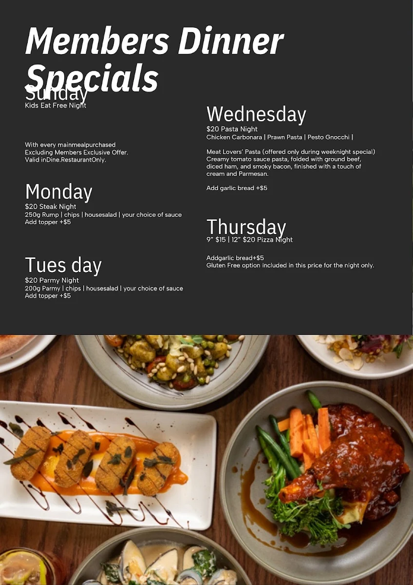 Menu, Dine.