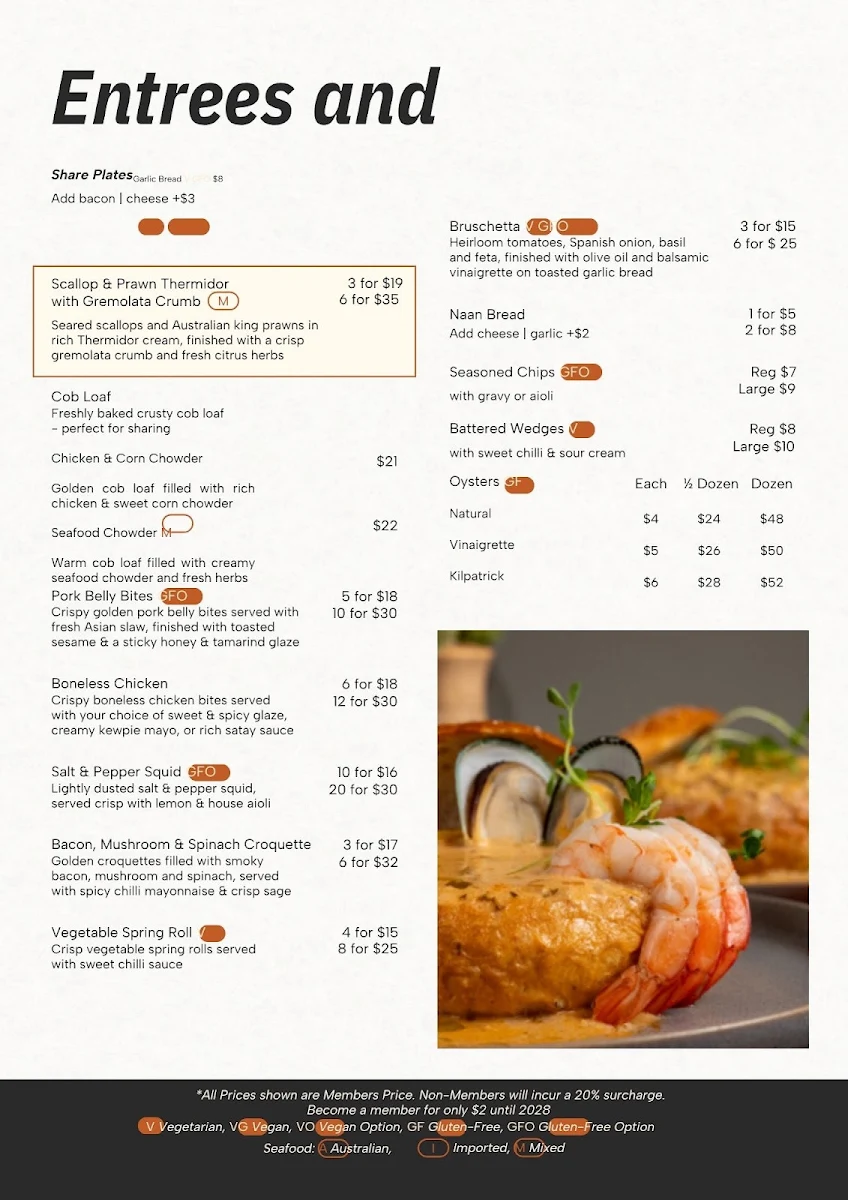 Menu, Dine.