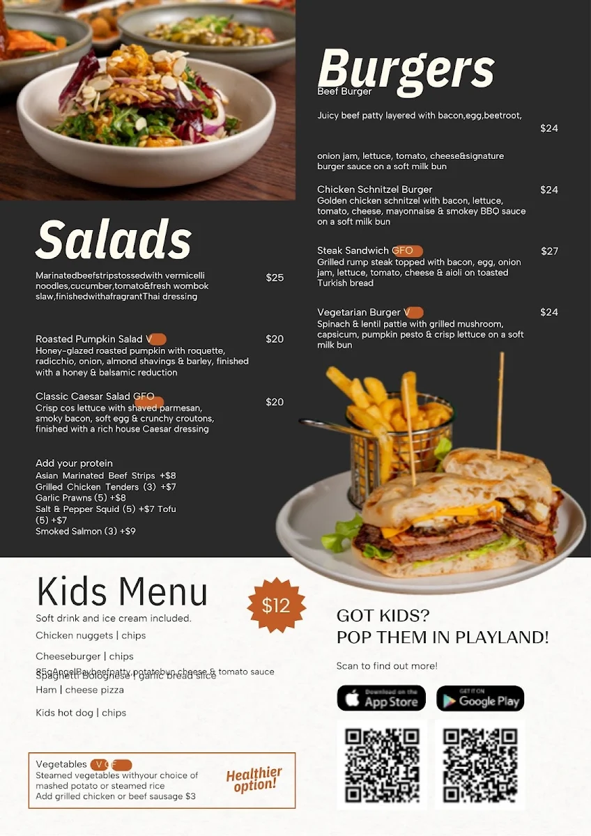 Menu, Dine.