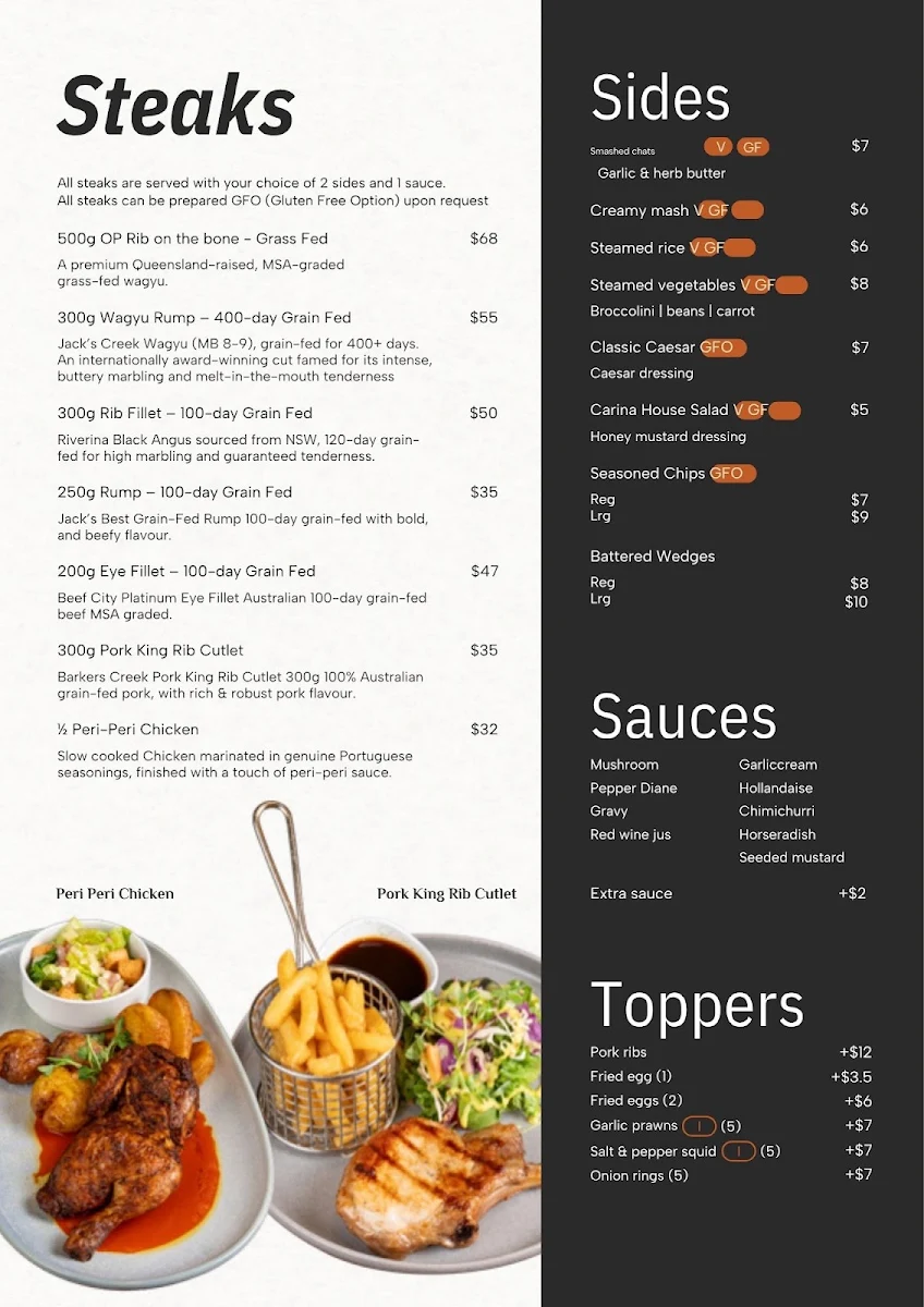 Menu, Dine.