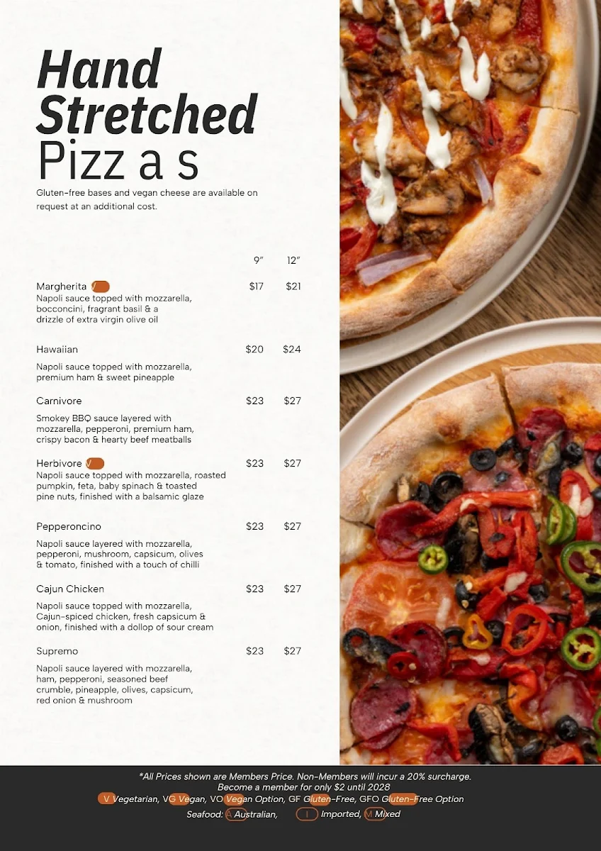 Menu, Dine.