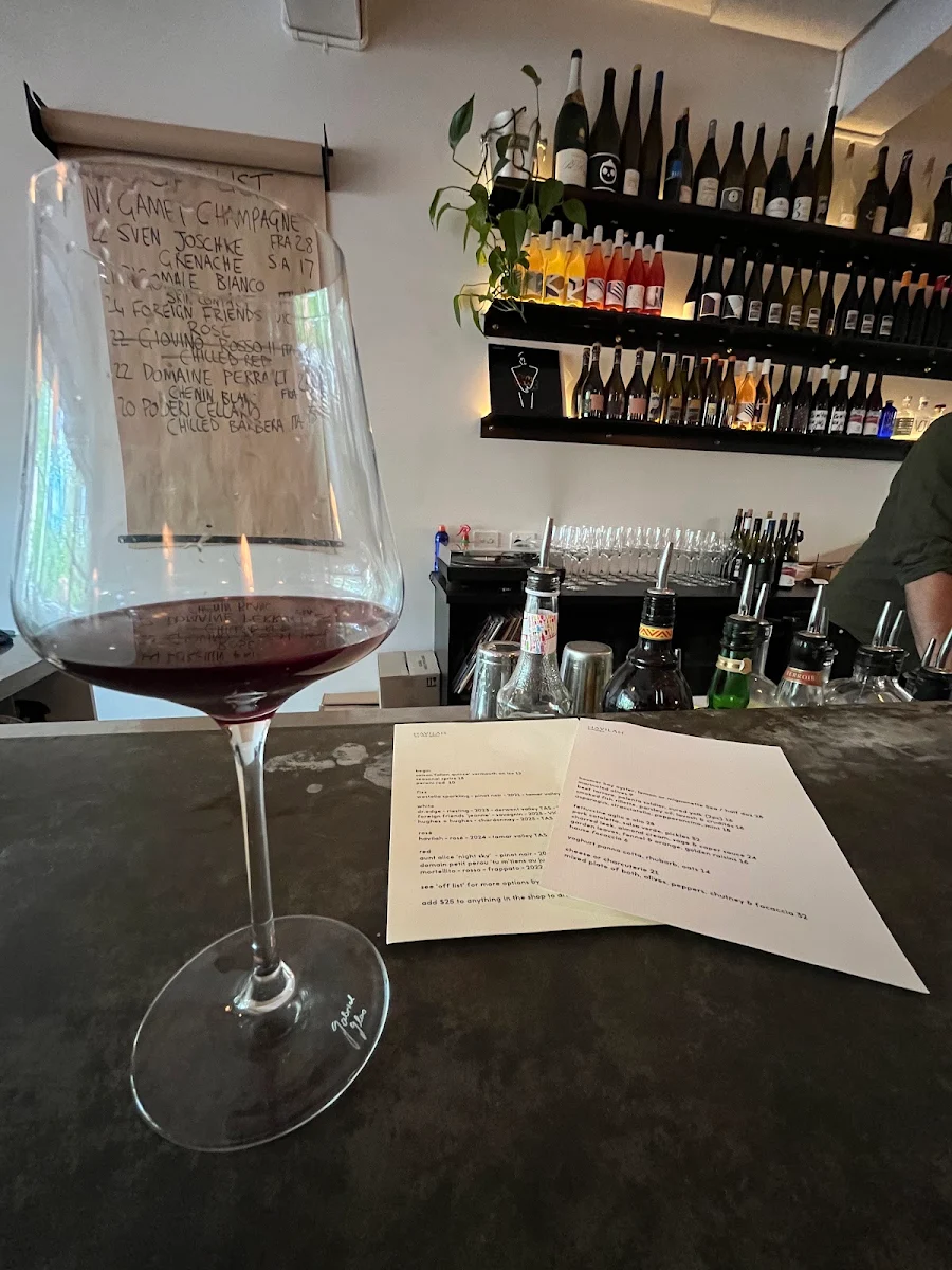 Menu, HAVILAH WINE