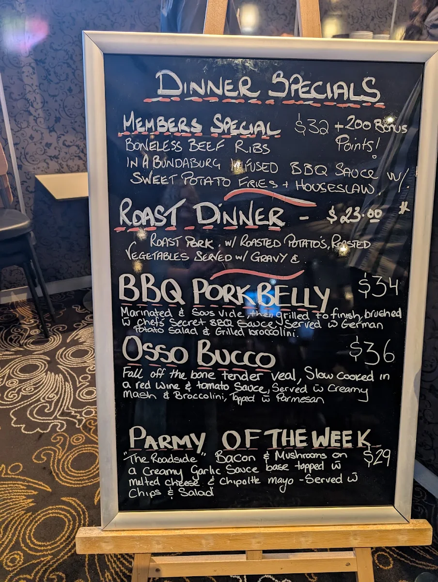 Menu, Hotel Maroochydore