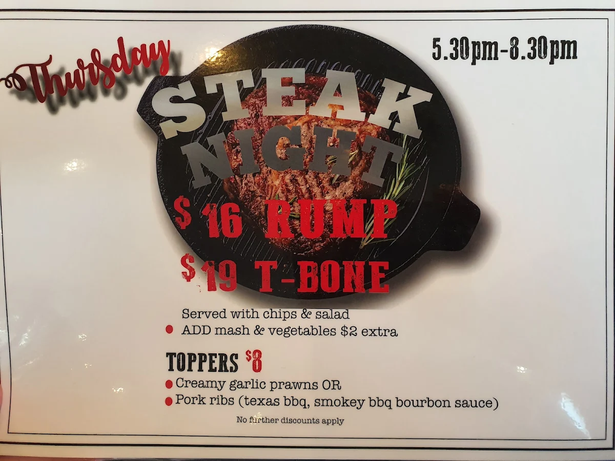 Menu, Hotel Maroochydore