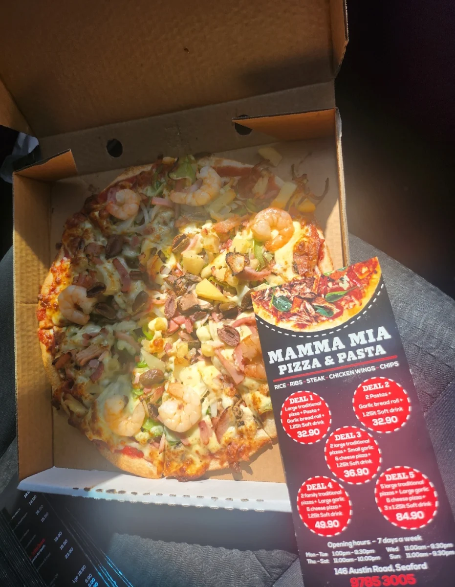 Menu, Mama Mia Pizza And Pasta